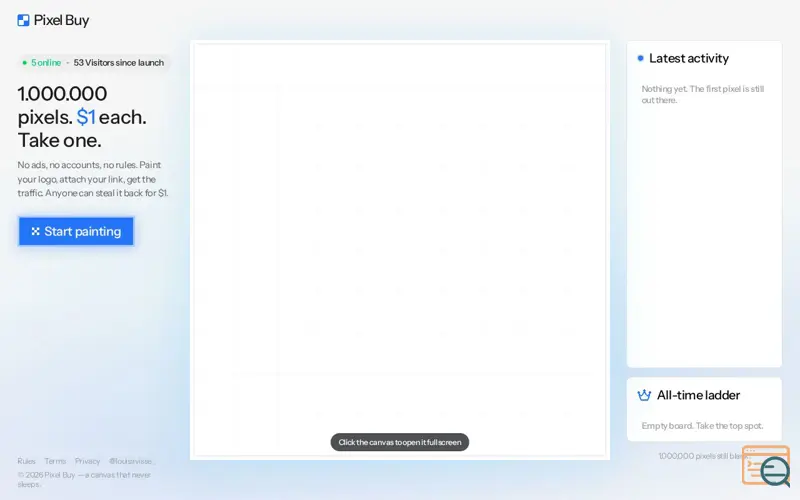 Screenshot of Pixel Buy