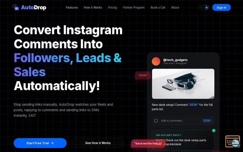 Screenshot of Autodrop