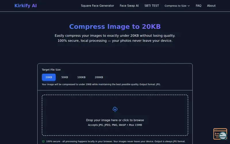 Screenshot of Kirkify