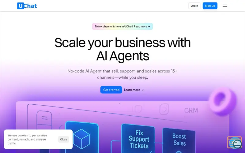 Screenshot of UChat, a launch using ConvertBox