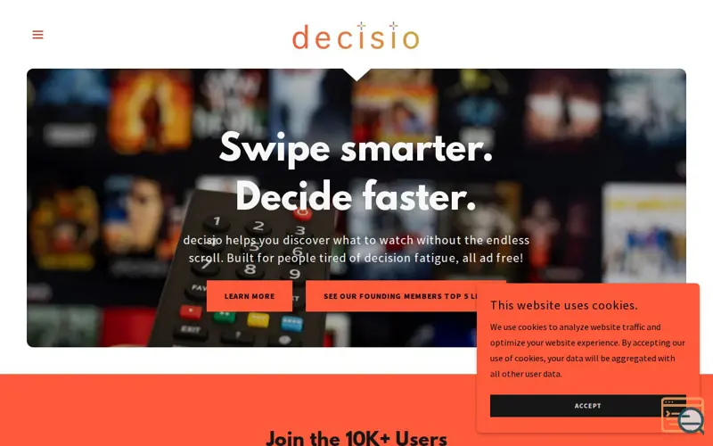 Screenshot of decisio - now with books and podcasts