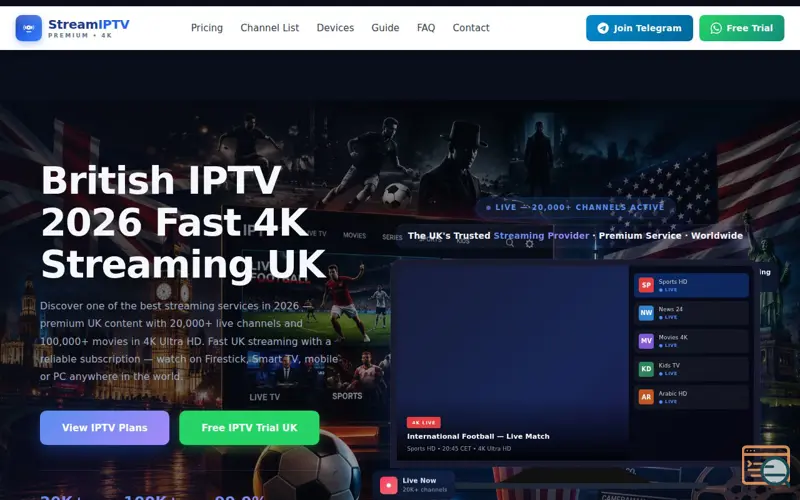 Screenshot of streamiptv4k