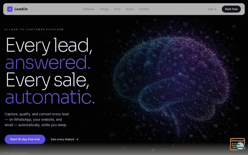 Screenshot of LeadOs
