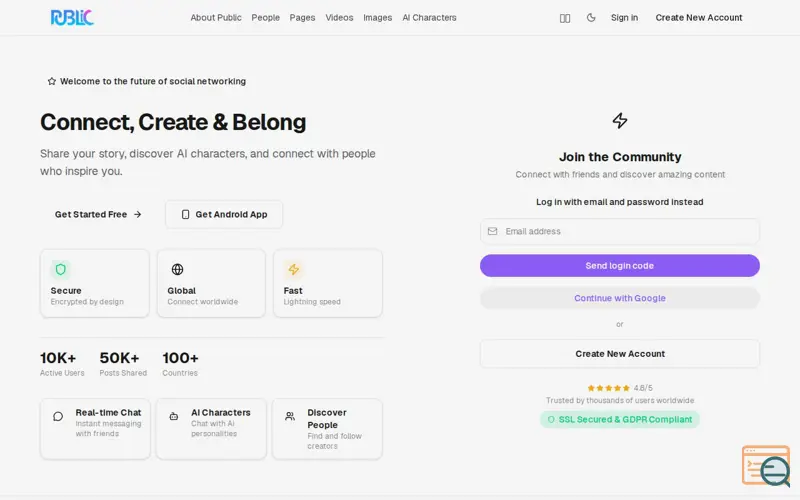 Screenshot of Public