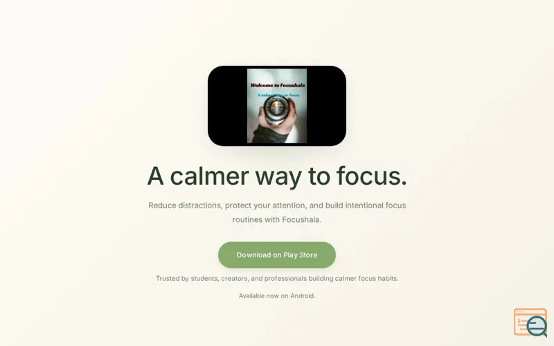 Screenshot of Focushala
