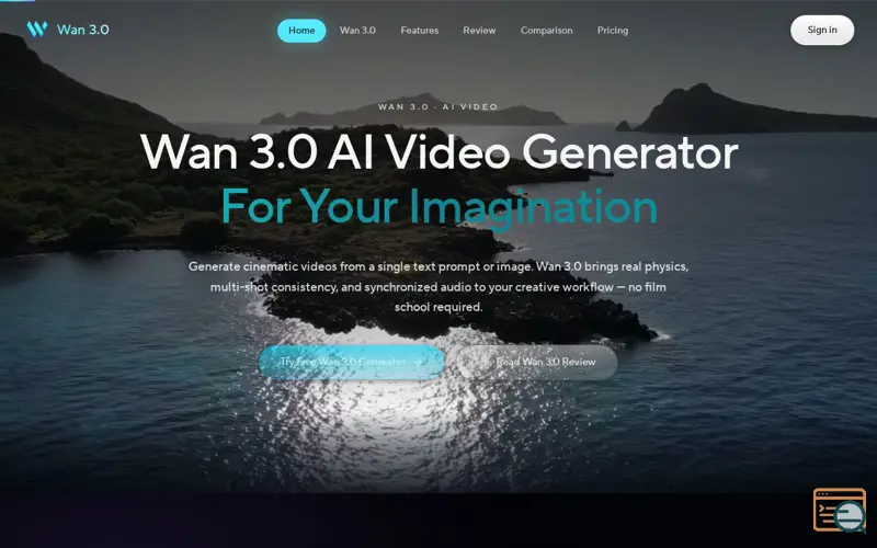 Screenshot of Wan 3.0 AI Video Generator