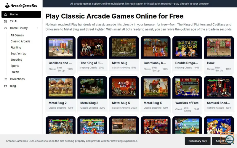 Screenshot of Arcade Game Box