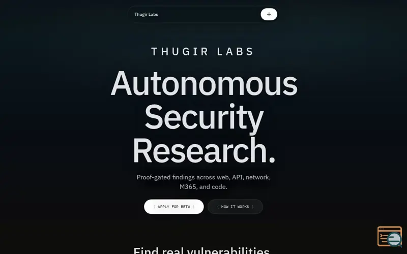 Screenshot of Thugir Labs