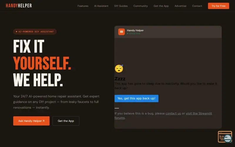 Screenshot of Handy Helper