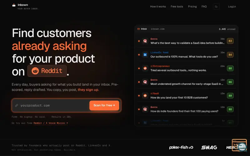 Screenshot of Inbown