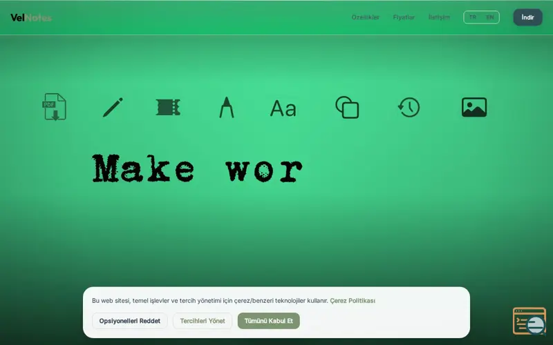 Screenshot of VelNotes