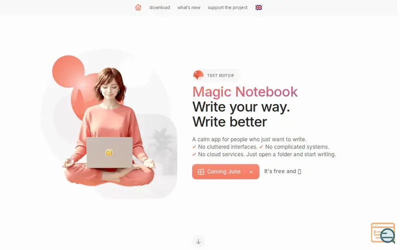 Screenshot of Magic Notebook