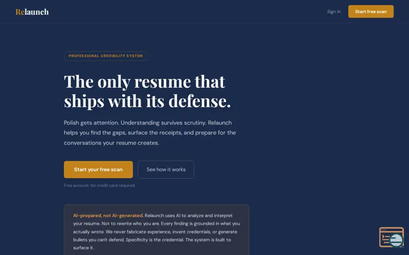 Screenshot of RelaunchHQ