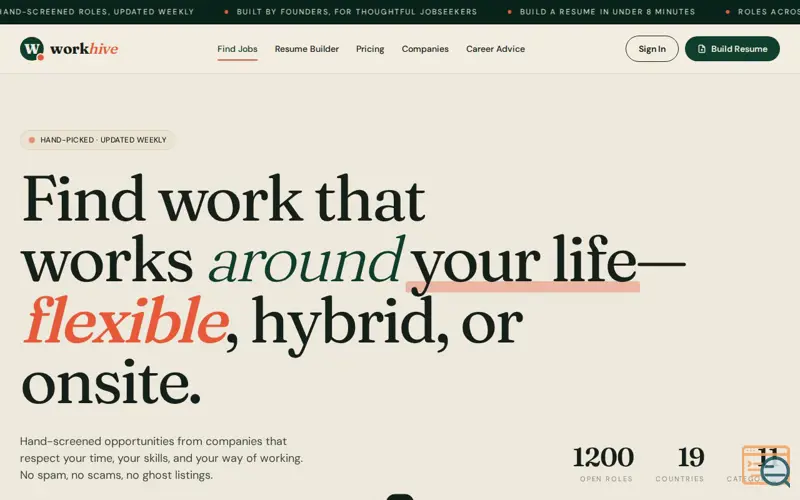 Screenshot of Workhive 