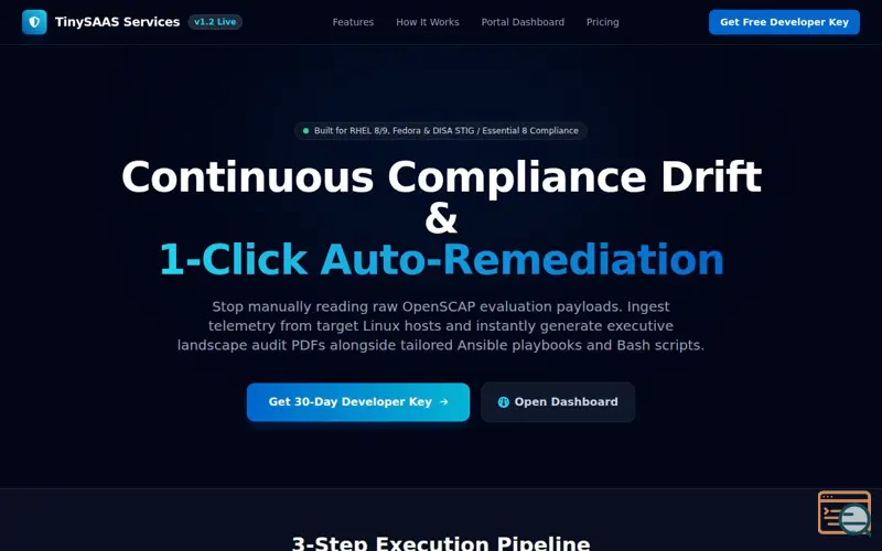 Screenshot of Automated SCAP Scan Compliance Engine