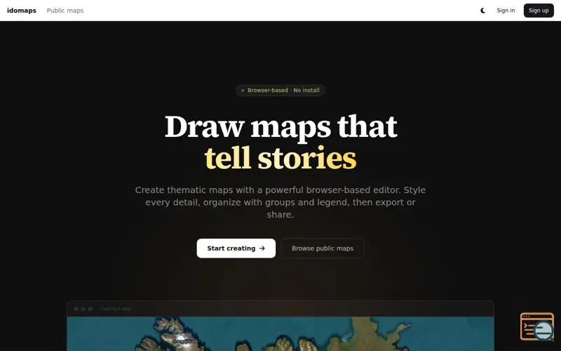 Screenshot of idomaps