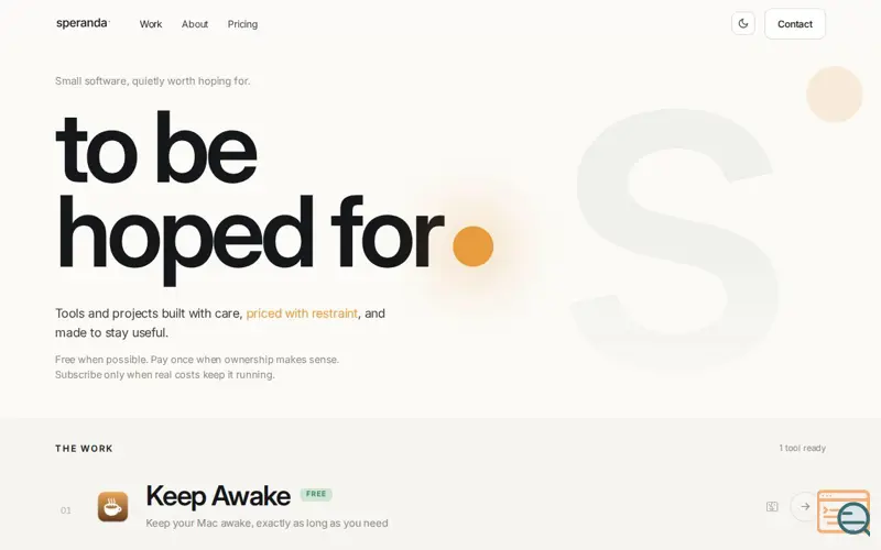 Screenshot of Keep Awake