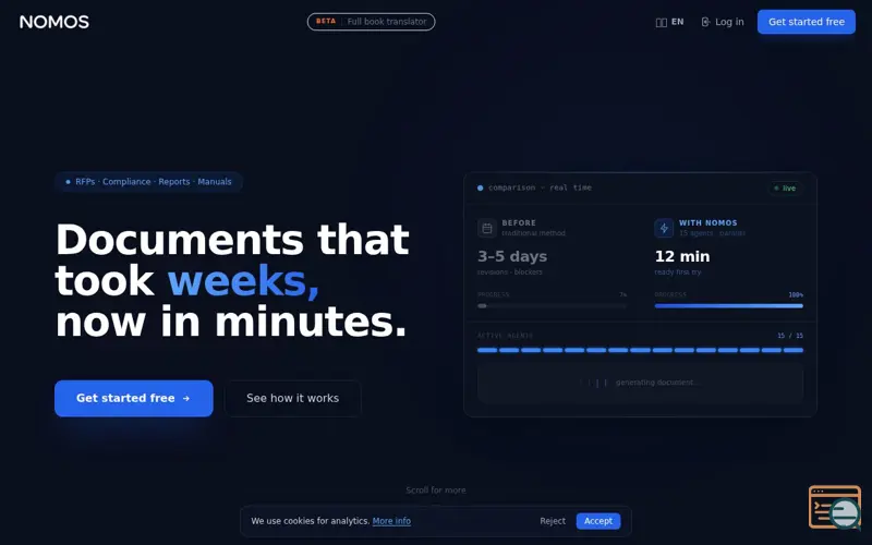 Screenshot of NomosDoc