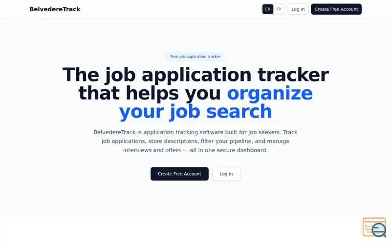 Screenshot of BelvedereTrack
