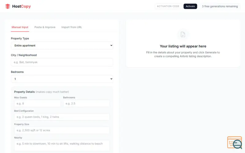 Screenshot of HostCopy