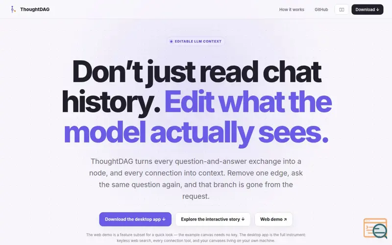 Screenshot of ThoughtDAG