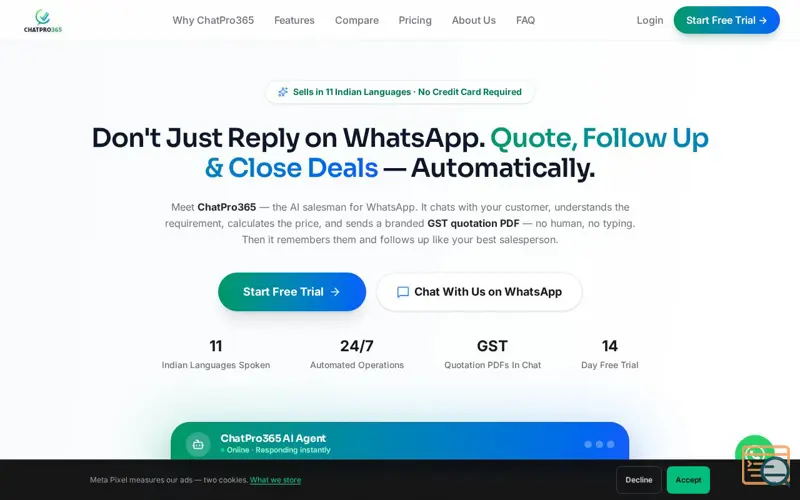 Screenshot of ChatPro365