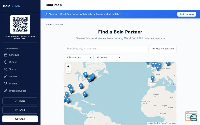 Screenshot of Bola Map