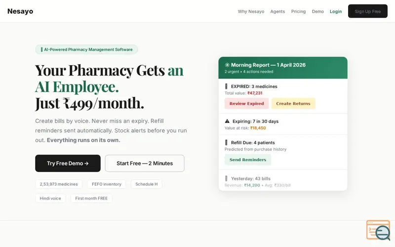Screenshot of Nesayo