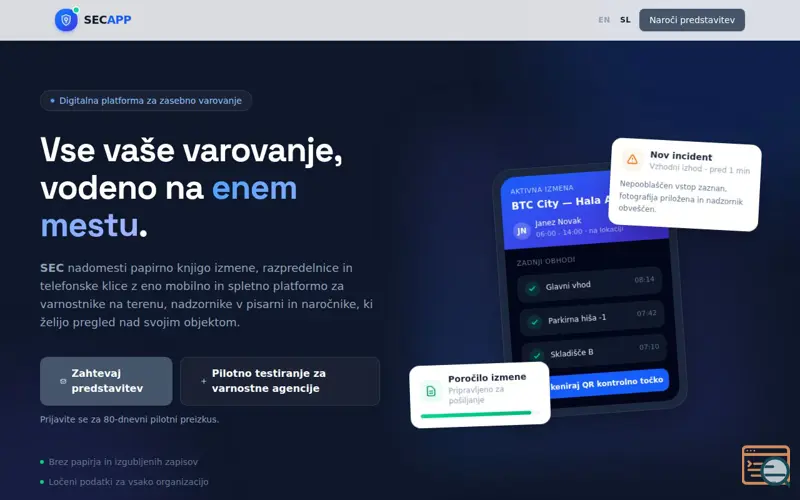 Screenshot of SECAPP Security Operations