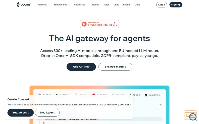 Screenshot of Opper AI