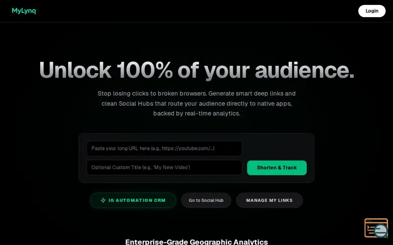 Screenshot of MyLynq