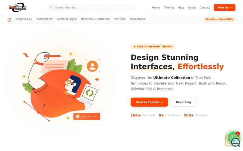 Screenshot of Free Web Themes and Templates