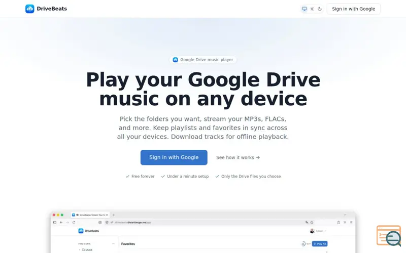 Screenshot of DriveBeats