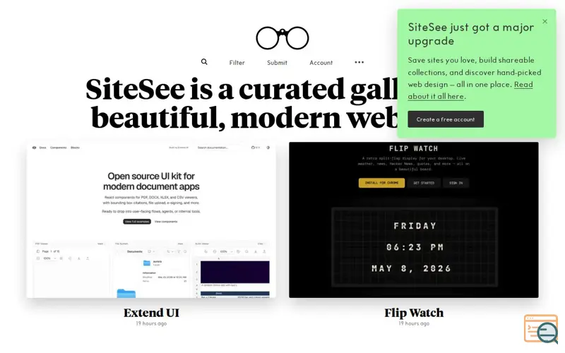 Screenshot of SiteSee