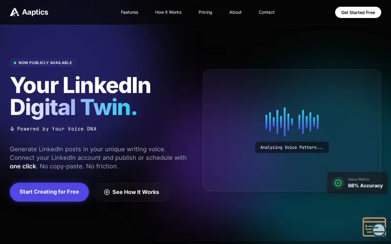 Screenshot of Aaptics
