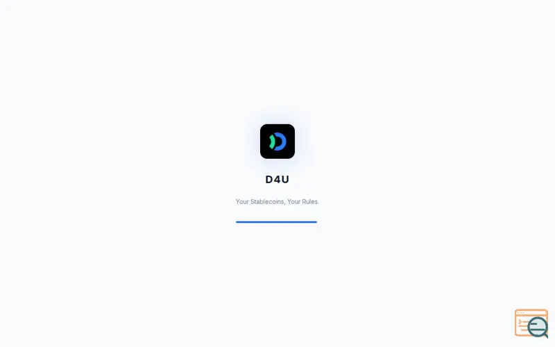 Screenshot of D4U Wallet