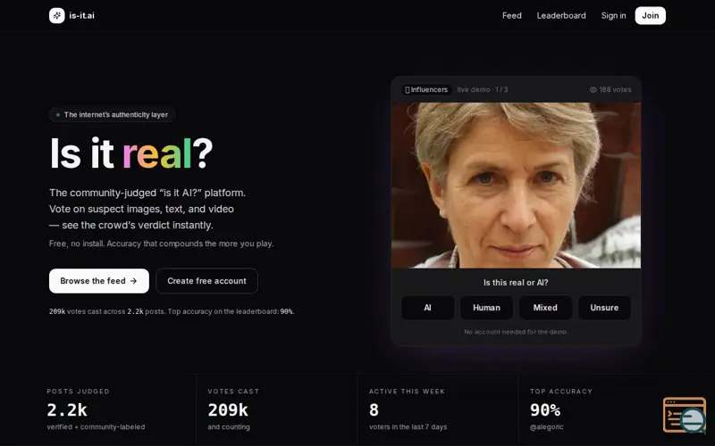 Screenshot of is-it.ai