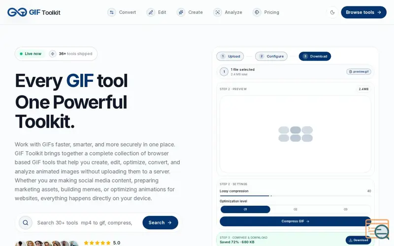 Screenshot of GIF Toolkit