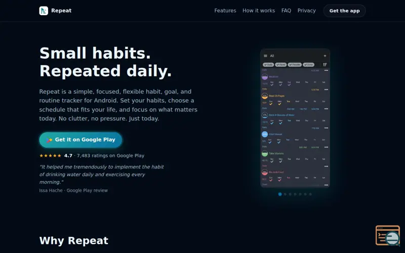 Screenshot of Repeat