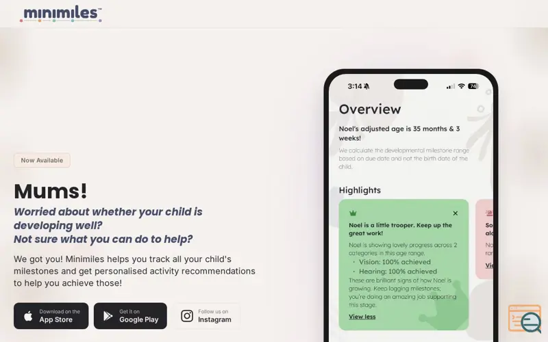 Screenshot of Minimiles