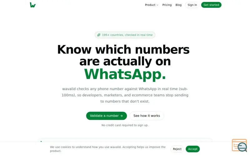 Screenshot of Wavalid