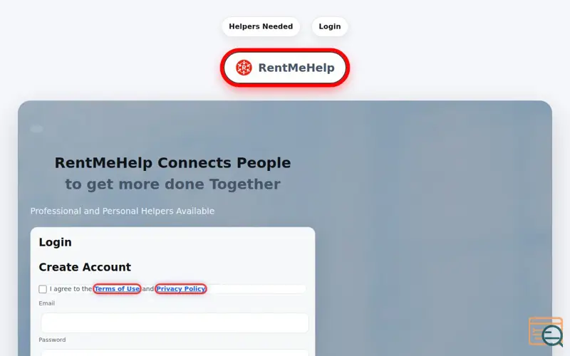 Screenshot of Rent Me Help