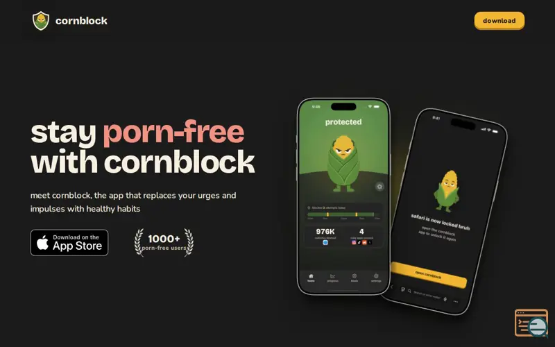 Screenshot of Cornblock