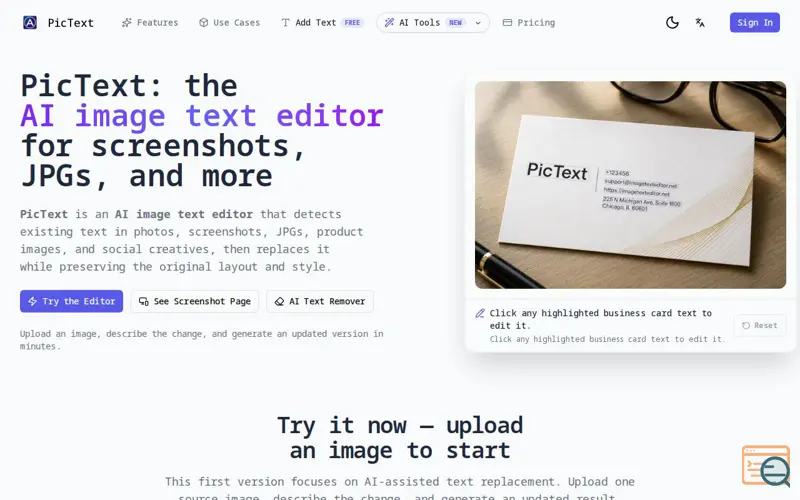 Screenshot of Image & Photo Text Editor