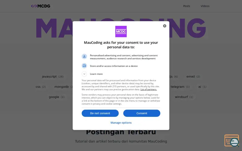 Screenshot of MauCoding