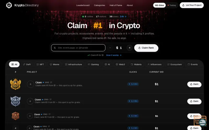 Screenshot of Krypto.Directory
