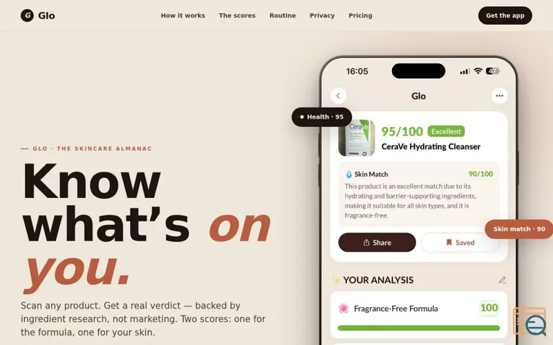 Screenshot of Glo