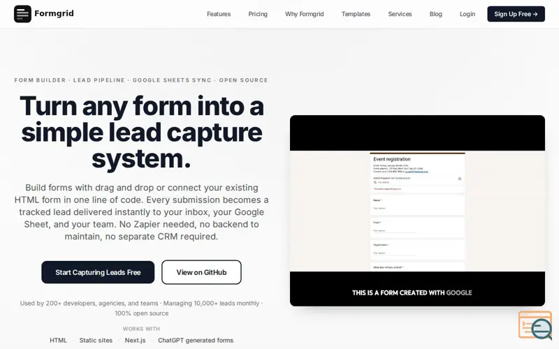Screenshot of Formgrid