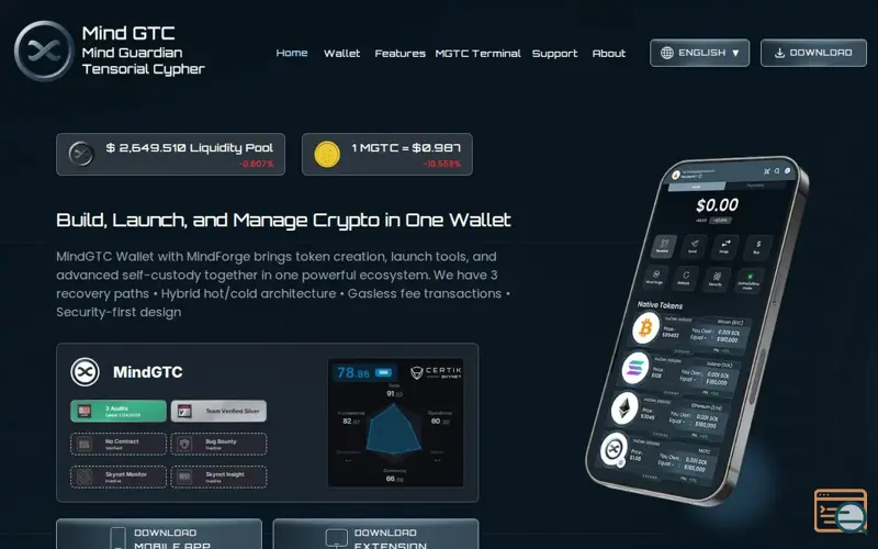 Screenshot of MindGTC, a launch using Jupiter