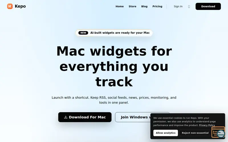 Screenshot of Kepo AI, a launch using Feishu Email